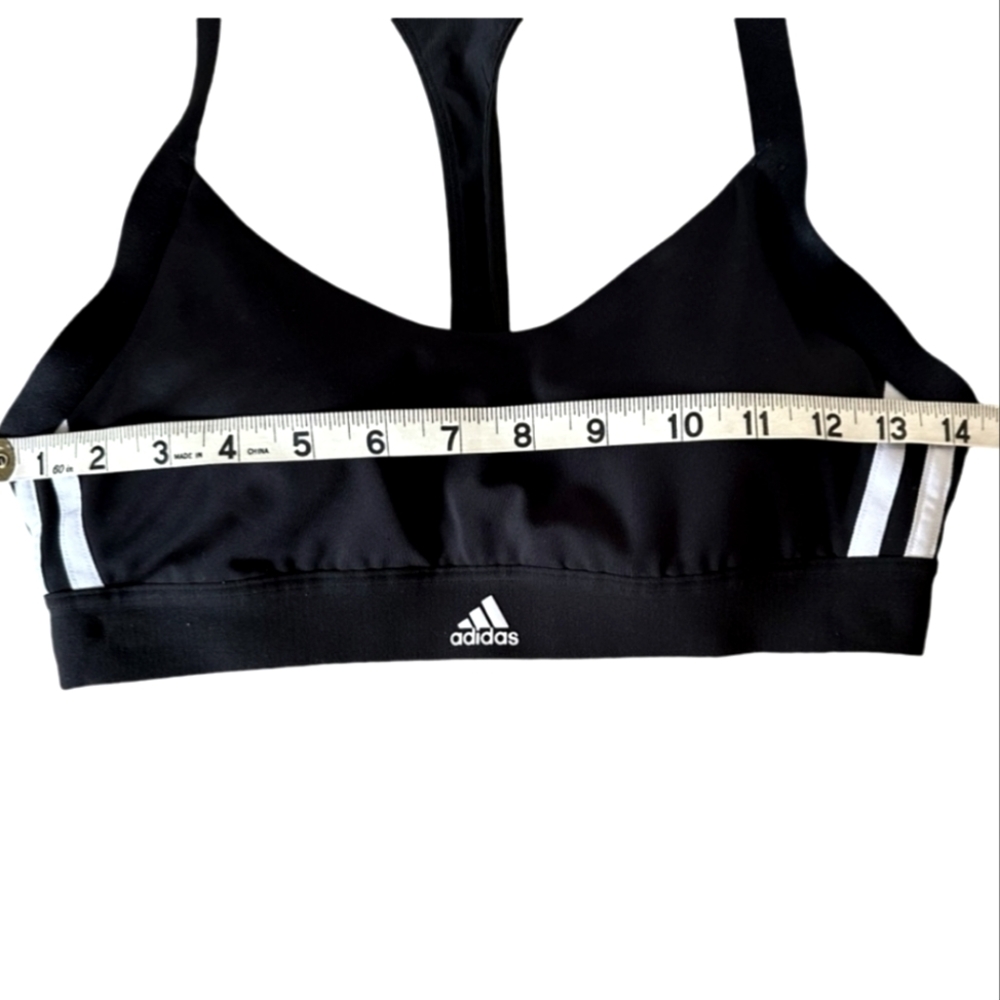 Adidas Racerback Black And White Sports Bra - Picture 4 of 4